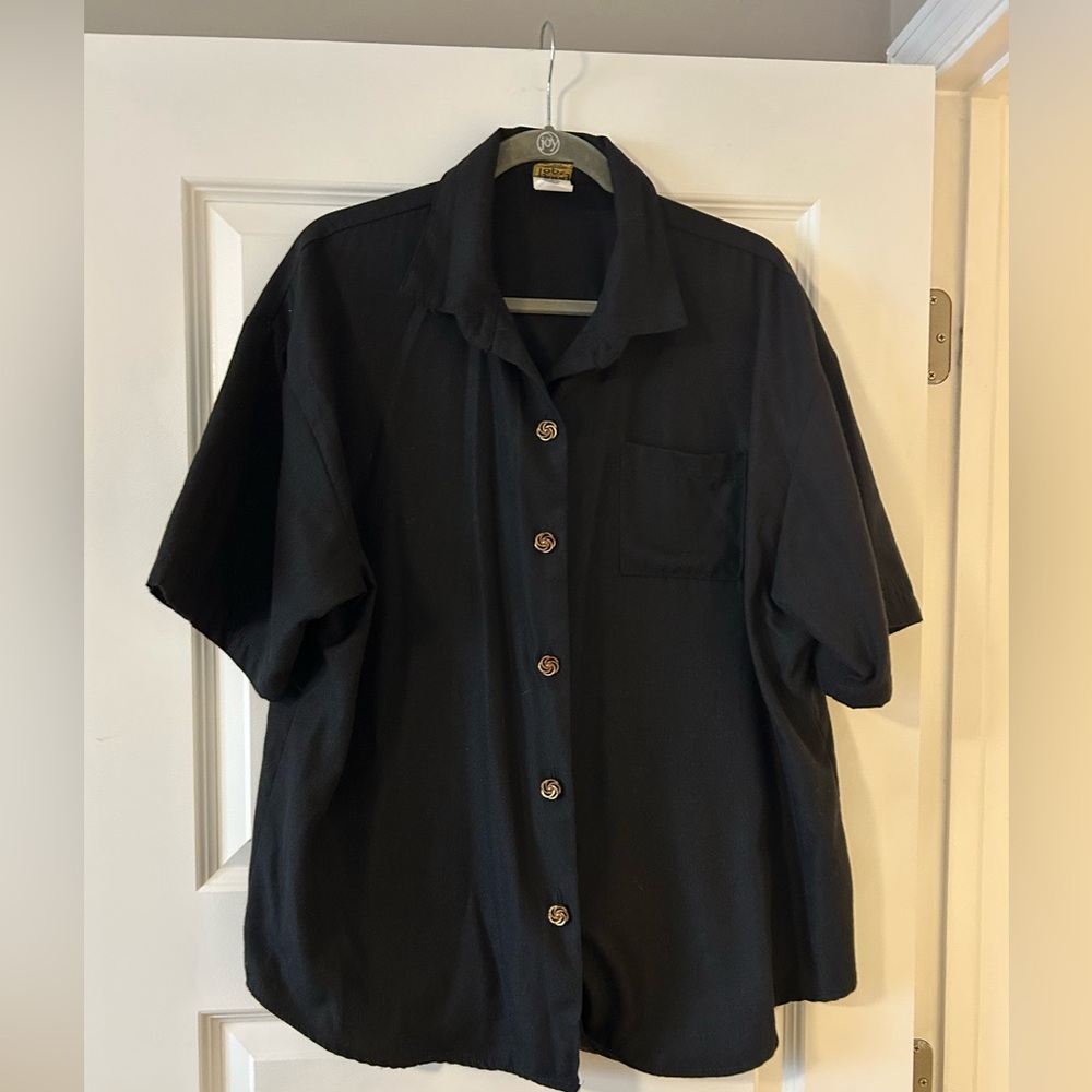 Judy Tops vintage gold buttoned blouse
